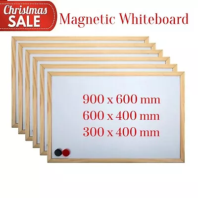 Small Large Magnetic Whiteboard Dry Wipe Notice Boards Kitchen School Office UK • £7.19