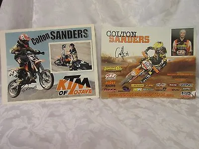 Colton Sanders Signed 8.5x11 Posters KTM Motorcross  2002 & 2008 • $14.99