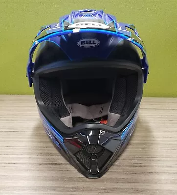 Bell MX-9 Helmet Motorcycle Motocross Adult XL Blue & Black W/ Visor & Bag • $149.99