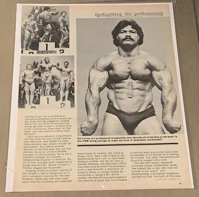Ed Corney Posing Contest Photo Taken From Bodybuilding Magazine • $7.99