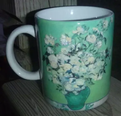 Classico San Francisco Vincent Van Gogh Mug Roses & Green Vase 12 Fluid Oz NM • $14.75