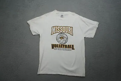 Vintage Missouri Vollyball Shirt Adult Medium White NCAA Tournament Crew Neck • $14.94