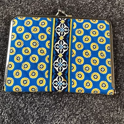 Vera Bradley Photo Album Riviera Blue Kiss Lock Snap Case Holds 12 4x6 Pictures • $10.25