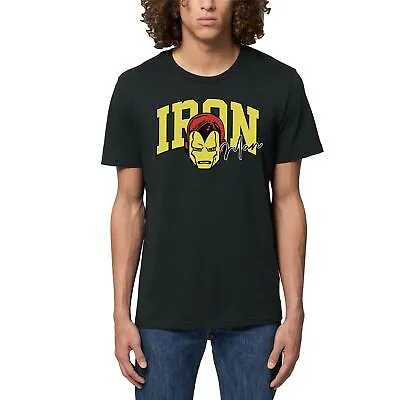 Marvel Comics: Iron-Man Varsity Graphic Print Men's Black T-Shirt • £18.99