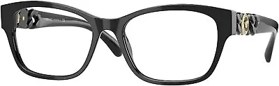 Versace 0VE3306 GB1 54mm Black Eyeglasses • $160.16