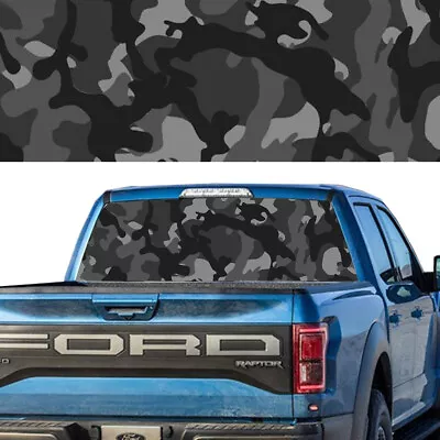 $39.99 • Buy URBAN CAMO BLACK  Rear Window Graphic Decal PERFORATED VINYL TINT