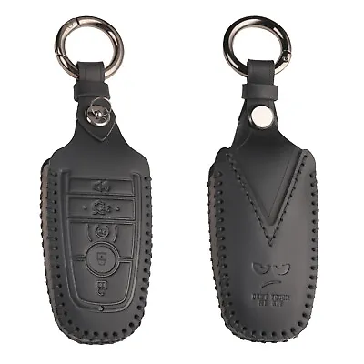 LEATHER Smart Key Fob Case Cover Chain For Ford Fusion F150 Explorer Bronco 2023 • $11.96