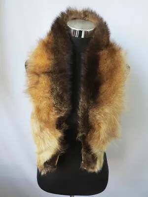 100% Real American Raccoon Fur Collar / Wrap / Scarf Jacket Collar Brown Collar  • $32