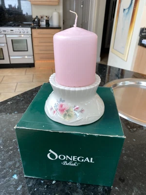 £4 • Buy Mystical Rose Donegal Parian China Ireland Pillar Candle Holder