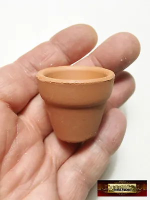 M00746-FS MOREZMORE Miniature Flower Clay Pot 33x30mm Terracotta Dollhouse • $7.06