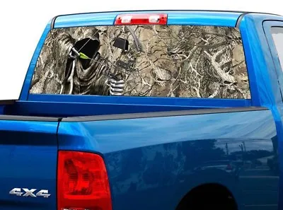 $44.98 • Buy P455 Camo Reaper Bow Hunter Rear Window Tint Graphic Decal Wrap Back Pickup