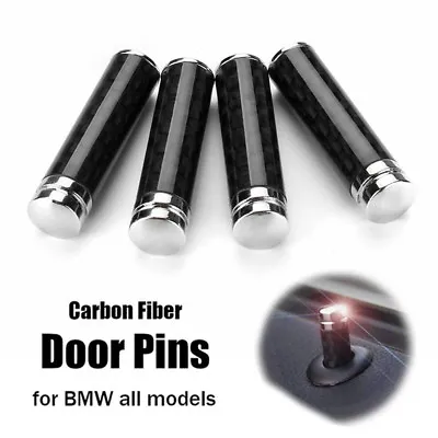 4pcs Universal Carbon Fibre Interior Door Lock Knob Pins For Car Truck SUV Auto • $14.98