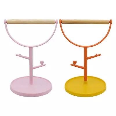 Parrot Playstand Bird Play Stand Cockatiel Playground Wood Perch Gym Toys • $22.22