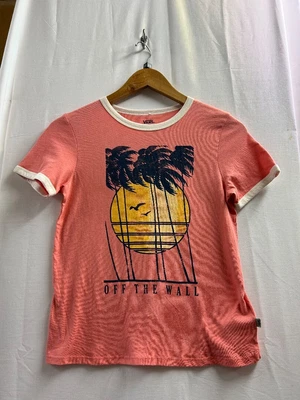 £6.99 • Buy Vans Off The Wall Peach T-Shirt Size 6 CG P12