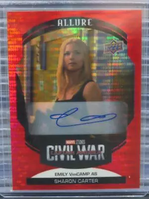 2022 UD Marvel Allure Emily VanCamp As Sharon Carter Red Auto Autograph #45 • $10.50