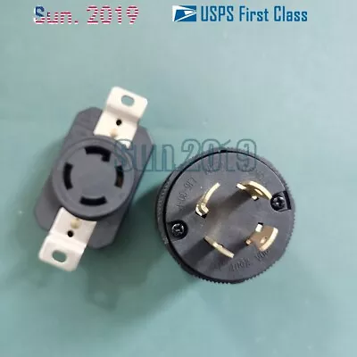 Nema L15-30P & L15-30R  Plug And Connector  30 A  250 V AC  UL • $15.25