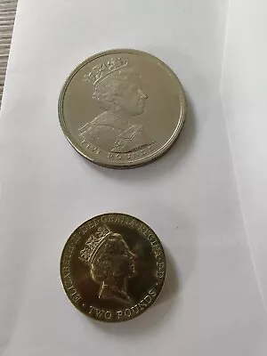 2002 Five Pound Coin & 1996 Two Pound Coin • £9