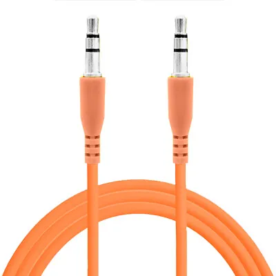 3.5mm Stereo Orange Color Male To Male Jack Port Extension Audio Aux Cable • $6.60