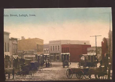 Lehigh Iowa Downtown Main Street Scene Horse And Buggy Postcard Copy • $11.99