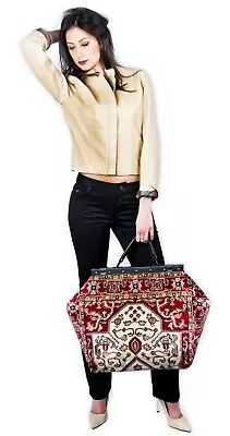 LARGE VICTORIAN-STYLE MARY POPPINS CARPET BAG. NEW From LONDON. FREE DELIVERY • $383.90