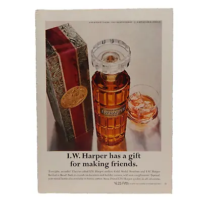 I.w. Harper Bourbon Magazine 1969 Advertisement • $10.80