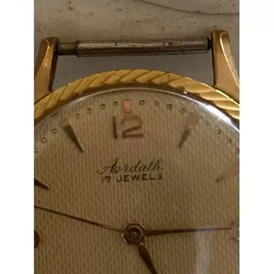 Vintage 1960's Ardath Swiss Made Hand Wind Mens Wrist Watch 17 Jewels BEAUTIFUL • $150