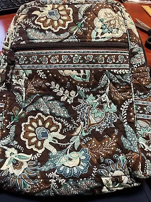 Vera Bradley Java Blue Brown Paisley Retired Backpack - Small • $7.99