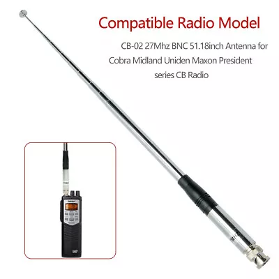 27MHz BNC Telescopic Antenna For Midland 75-822 75-785 MHS75 7W44 Maxon HCB-10C • $13.89