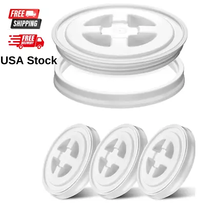 4 Pc 5 Gallon Screw Top Lids Leak-Proof Seal For Plastic Bucket Gamma Compatib • $77.99