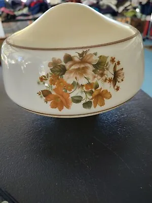 1970's Vintage Glass Ceiling Light Fixture Shade Cover Dome White Floral • $35