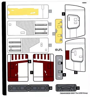 LEGO LUKE SKYWALKER'S X-WING Fighter 75301 STICKER SHEET ONLY From Set NEW • $3.74