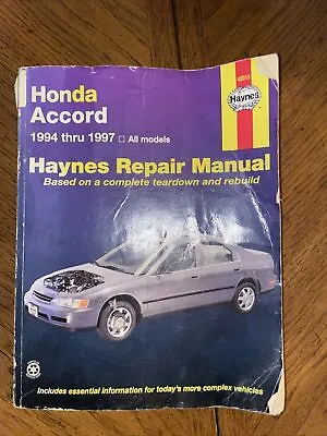 Honda Accord  94 - 97 Repair Manual Haynes 42013  Used. Fast Shipping. • $8.99