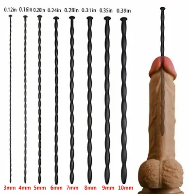 Male Flexible Urethral Penis Plug Multi Bead Silicone Prostate Massages Set BDSM • $7.49