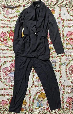 Vintage 80s 90s All That Jazz Black Striped Michael Jackson Suit Set. Size 3/4 • $80