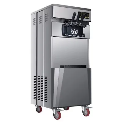  48L/H Soft Ice Cream Maker Commercial 3 Flavors Cones Vending Freezing Machine • $3269