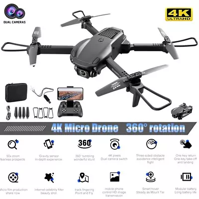 FPV Wifi RC V22 Drone Wide Angle HD 4K Camera 360°flip Foldable Quadcopter • $49.90