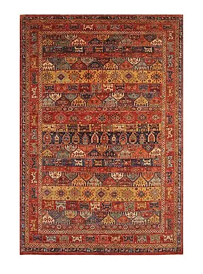 6 X 9 Ft Red Animal Gabbeh Tribal Afghan Hand Knotted Veg Dye Wool Area Rug • $3247.50