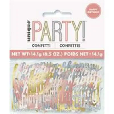 £1.99 • Buy Happy Birthday Balloons Confetti Rose Gold All Age Number Party Table Sprinkles