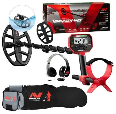 Minelab Vanquish 440 Metal Detector With Minelab Carry Bag And Finds Pouch • $370.99