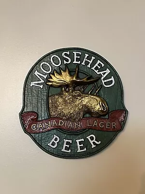 Vintage Moosehead Beer Canadian Lager Man Cave Bar 3d Moosehead Beer Sign  • $25.99