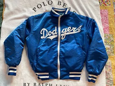 Vintage 70s 80s Danny Goodman Los Angeles LA Dodgers LINED Satin Jacket MLB • $90