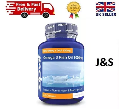 Omega 3 Fish Oils - 1000Mg  - 240 Capsules • £14.89