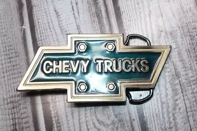 Vintage Enamel Decorated Chevy Trucks Emblem Belt Buckle • $25