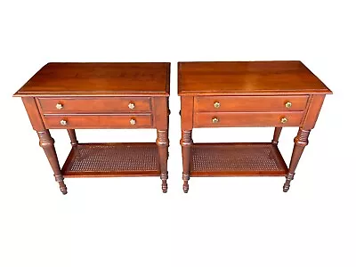 **VERY NICE** ETHAN ALLEN British Classic Night Tables - PAIR • $2195