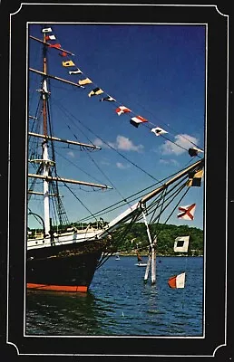 Postcard CT Mystic Seaport Joseph Conrad Training Ship Chrome Vintage PC A9157 • $2