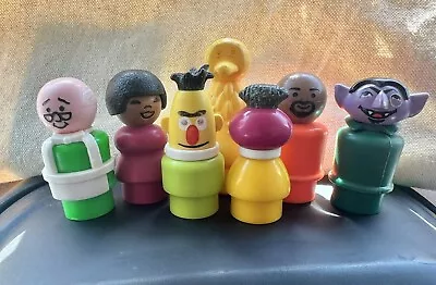 Lot Of 7 Vintage Fisher Price Little People Sesame Street Figures • $59.99