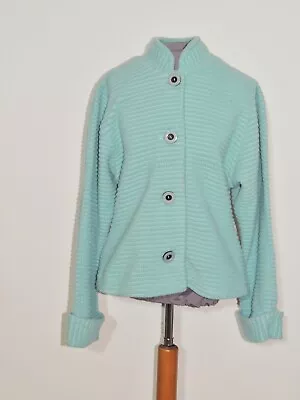 Maralyce Ferree Turquoise Ribbed Fleece Jacket SM  • $10