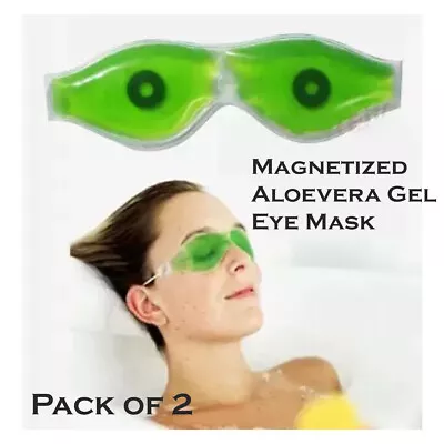 Magnetized Aloe Vera Cool Gel Eye Mask For Stress Relief & Dark Circles Set Of 2 • $23.74