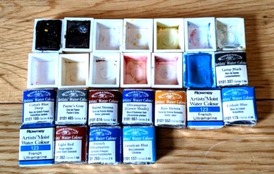 £16 • Buy Vintage Artists Watercolour Half Pans Paint