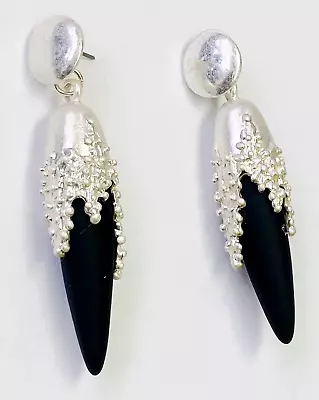 HSN Marla Wynne Silver-tone Lava Drop Earrings • $59.99